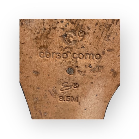 Corso Como  Edgy Biker Wedge Heel Platform Leather Boots Booties  Black 9.5M  - Picture 14 of 16